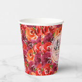 水彩花卉拼貼畫婚禮前夕紙杯 紙コップ (右)