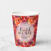 水彩花卉拼贴婚前小聚纸杯 紙コップ (正面)