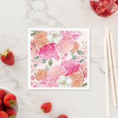 水彩花卉新娘绽放 婚前派对祝福会 スタンダードカクテルナプキン (インサイチュ)