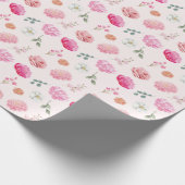 水彩花卉新娘绽放 婚前派对祝福会 ラッピングペーパー (角)