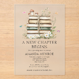 水彩花卉新生篇婴儿派对 アクリル招待状