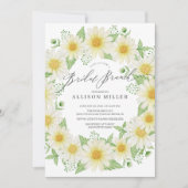 水彩花卉新鲜花束 婚礼 brunch 邀请 招待状 (正面)