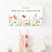 水彩花卉春季婚前派对横幅 横断幕 (インサイチュ)