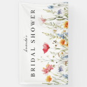 水彩花卉春季婚前派对横幅 横断幕 (縦)