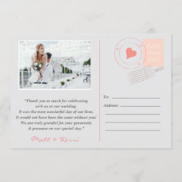 水彩花卉春季婚礼邀请函（粉色） 招待状