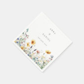 水彩花卉春季婚礼 スタンダードカクテルナプキン (角)