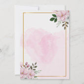 水彩花卉木蘭拱門 婚前慶祝 招待状 (裏面)