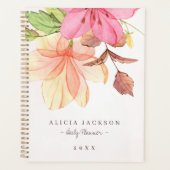 水彩花卉柔和女性优雅商务 プランナー手帳 (正面)