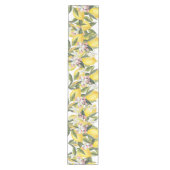 水彩花卉柠檬婚礼或单身派对 ミディアムテーブルランナー (正面)