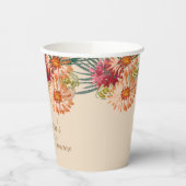 水彩花卉桃色婴儿淋浴脚本 紙コップ (左)