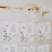 水彩花卉桌牌 招待状