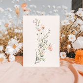 水彩花卉梦幻婚前派对邀请卡 招待状