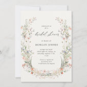 水彩花卉梦幻婚前派对邀请卡 招待状 (正面)
