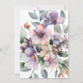 水彩花卉植物书法婚礼邀请卡 招待状 (裏面)