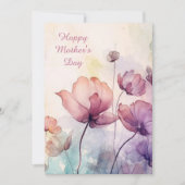 水彩花卉母亲节快乐问候卡 シーズンカード (正面)