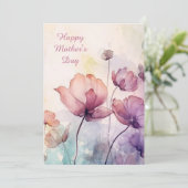 水彩花卉母亲节快乐问候卡 シーズンカード (スタンド正面)