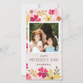 水彩花卉母亲节贺卡 カード (正面)