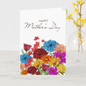水彩花卉母亲节贺卡 カード (黄色い花)