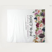 水彩花卉毕业祝贺现代 タペストリー (正面(横))