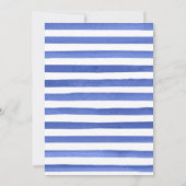 水彩花卉水下鯨魚生日派對 招待状 (裏面)