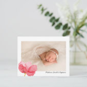 水彩花卉洗礼受洗邀请卡 インビテーションポストカード (スタンド正面)