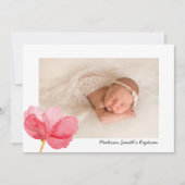 水彩花卉洗礼 baptisms 説明会招待状 招待状 (正面)