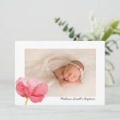 水彩花卉洗礼 baptisms 説明会招待状 招待状 (スタンド正面)