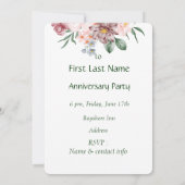 水彩花卉派对邀请函 招待状 (裏面)