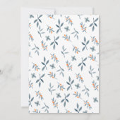 水彩花卉浪漫乡村风婚礼 招待状 (裏面)