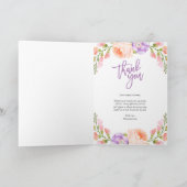水彩花卉照片毕业感谢卡 サンキューカード (内部)
