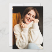 水彩花卉照片毕业邀请卡 招待状 (裏面)