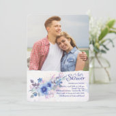 水彩花卉照片请柬 招待状 (スタンド正面)