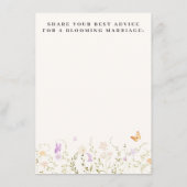 水彩花卉爱情绽放 婚前庆祝会 エンクロージャーカード (裏面)