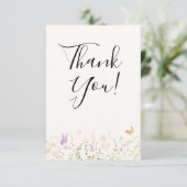 水彩花卉爱情绽放 婚前庆祝会 サンキューカード (スタンド正面)