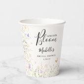 水彩花卉爱情绽放 婚前庆祝会 紙コップ (裏面)