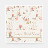 水彩花卉牛仔女孩婚前小聚餐巾 スタンダードランチョンナプキン (正面)