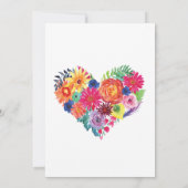 水彩花卉狂欢十五岁生日派对 招待状 (裏面)