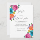 水彩花卉狂欢派对婴儿揭幕暨欢迎会 招待状 (正面)