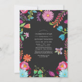 水彩花卉狂欢生命庆祝 招待状 (正面)