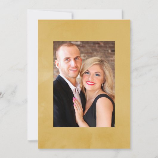 水彩花卉狩猎婚礼照片 セーブザデート (裏面)