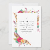 水彩花卉狩猟旅行 ウェディングフォト セーブザデート (正面)