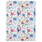 水彩花卉猫头鹰无缝图案 クリップボード (裏面)