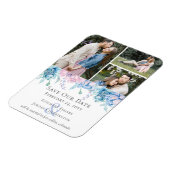 水彩花卉獨特婚禮保存日期 マグネット (左側)