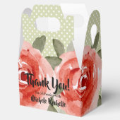 水彩花卉玫瑰山形派对礼盒 フェイバーボックス (オープン)