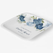 水彩花卉现代婚前派对邀请卡 ペーパープレート (傾斜あり)