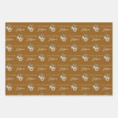 水彩花卉生日包裝紙 ラッピングペーパーシート (正面3)