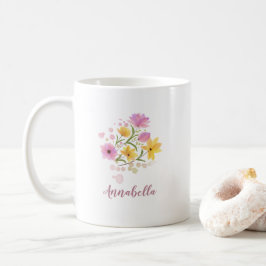 水彩花卉礼物赠品 コーヒーマグカップ