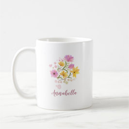 水彩花卉礼物赠品 コーヒーマグカップ
