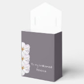 水彩花卉礼物赠送给伴娘的名字，紫色 フェイバーボックス (オープン)