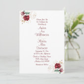 水彩花卉秋季宝石色浪漫 招待状 (スタンド正面)